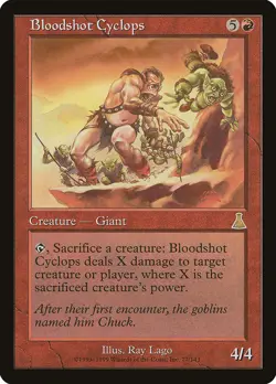 MTG Magic the Gathering Bloodshot Cyclops (77/143) Urza's Destiny MP - Image 1