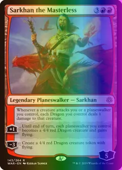 MTG Sarkhan the Masterless (143/330) War of the Spark LP FOIL - Image 1