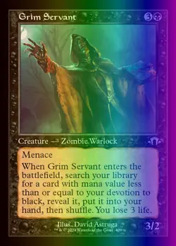 MTG Magic the Gathering Grim Servant (409/703) Modern Horizons 3 LP FOIL - Image 1