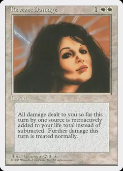 MTG Magic the Gathering Reverse Damage (45/379) Fourth Edition MP - Image 1