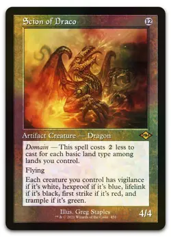 Scion of Draco (Retro Frame) (Foil Etched) #431 NM Modern Horizons 2 Magic MTG - Image 1
