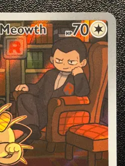 Pokemon: Team Rocket's Meowth Illustration Rare IR Holo 203/182 Destined Rivals - Image 3