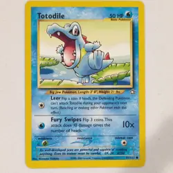 Pokemon Totodile 81/111 Neo Genesis Common 50 HP Basic Regular English Card - Image 1