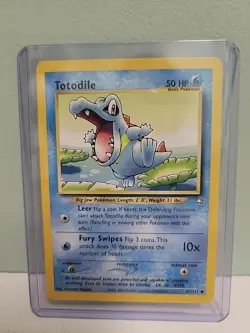 Pokemon TCG Totodile 81/111 Neo Genesis Unlimited MINT - Image 1