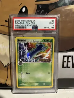 Dratini 46/101 Reverse Holo Stamped 2006 Pokemon EX Dragon Frontiers PSA 9 MINT - Image 1