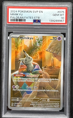 2024 Pokemon SVP EN - Paldean Fates ETB Promo - Mimikyu - 075 - PSA 10 - Image 1