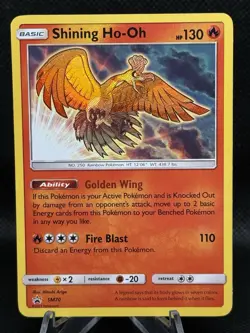 Pokemon TCG Shining Ho-Oh SM70 Holo Black Star Promo Card Sun & Moon NEAR mint - Image 1