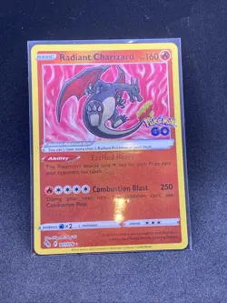 Radiant Charizard 160 HP Radiant Rare Pokemon GO 011/078 Holo - Image 1