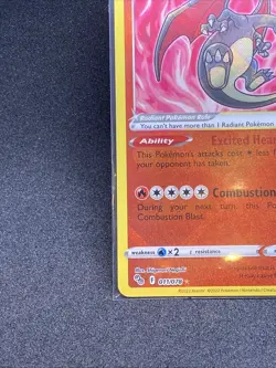 Radiant Charizard 160 HP Radiant Rare Pokemon GO 011/078 Holo - Image 4