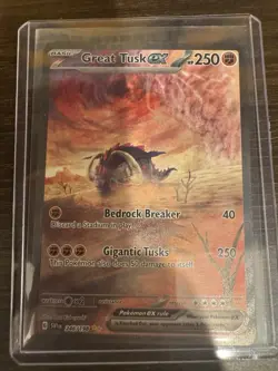Great Tusk ex SIR 246/198 SV01: Scarlet & Violet Base Set Pokemon NM TCG - Image 1