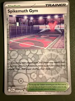 Pokemon TCG Spikemuth Gym 169/182 SV10 Destined Rivals Reverse Holo NM - Image 1