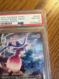 2023 Pokemon TCG Crown Zenith Hatterene VMAX Psa Graded 10 - Image 4