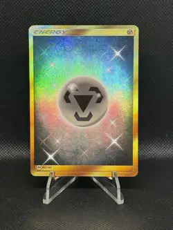 POKEMON STEEL ENERGY SUN & MOON 163/149 FULL ART SECRET RARE HOLO - Image 1