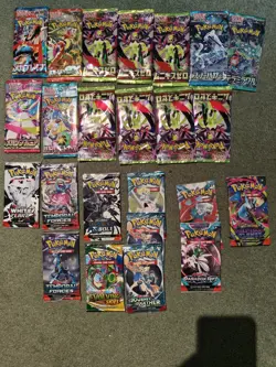 24 Sealed Pokemon TCG Booster Packs Bundle - Mixed English Japanese - Image 1