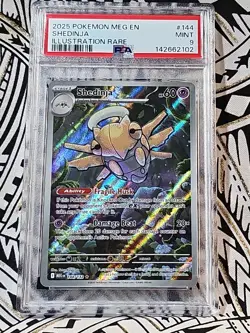 Shedinja Illustration Rare #144 PSA 9 Mint Pokemon Mega Evolution (102) - Image 1