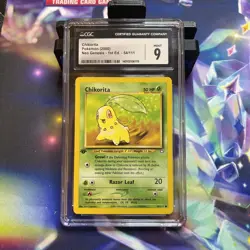 2000 POKEMON NEO GENESIS - 1ST EDITION #54/111 CHIKORITA CGC 9 MINT - Image 1