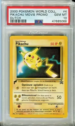 PSA 10 GEM MINT Pokemon Movie Pikachu Dutch World Collection Promo #4 - Image 1