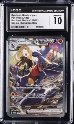 2025 POKEMON DESTINED RIVALS #232 GARCHOMP SIR HOLO CGC 10 - Image 1