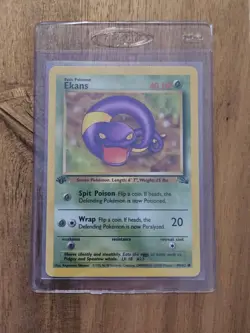 1st Edition Ekans - NEAR MINT - 46/62 Fossil Set 1999 - WOTC Pokemon TCG Vintage - Image 1