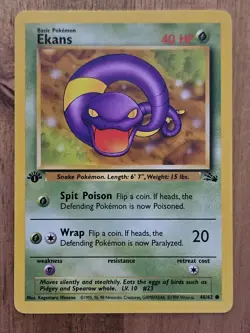 1st Edition Ekans - NEAR MINT - 46/62 Fossil Set 1999 - WOTC Pokemon TCG Vintage - Image 2