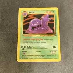 MUK Pokemon TCG Fossil Unlimited 28/62 Moderately Played NONHolo Rare - Image 1