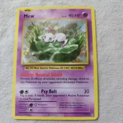 PSA Graded 8 Mew 53/108 Holo XY Evolutions 2016 Pokemon Card - Image 1