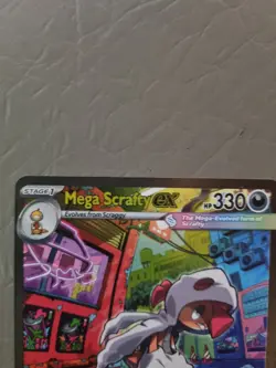 Mega Scrafty Ex 285/217 - Special Illustration Rare Ascended Heroes Pokemon TCG - Image 2