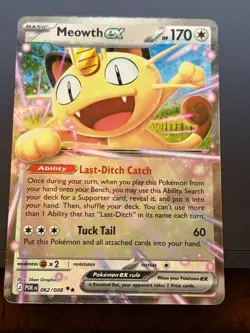 Meowth ex Pokemon Me03: Perfect Order Holo 062/088 NM - Image 1