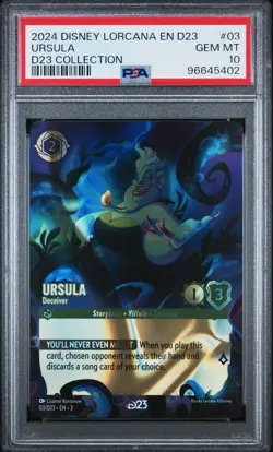 2024 DISNEY LORCANA EN D23 EXPO PROMO #03 URSULA COLLECTION PSA 10 Mermaid - Image 1