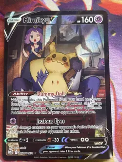 Pokemon TCG Mimikyu v Holo Ultra Rare Card TG16/TG30 Brilliant Stars - Image 1