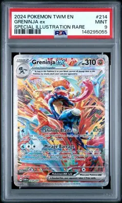 Greninja EX 214/167 - PSA 9 - Twilight Masquerade SIR #214 - Pokemon Card Game - Image 1