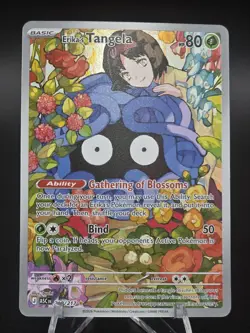Pokemon TCG Erika's Tangela 218/217 Scarlet & Violet Full Art Holo Card - Image 2