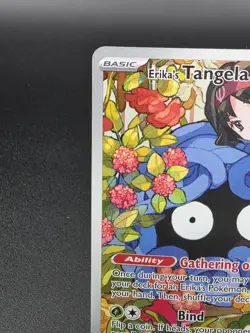 Pokemon TCG Erika's Tangela 218/217 Scarlet & Violet Full Art Holo Card - Image 5