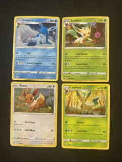 Pokemon Card Eeveelution Lot Leafeon Glaceon Eevee Promos SWSH191 SWSH192 095 - Image 1