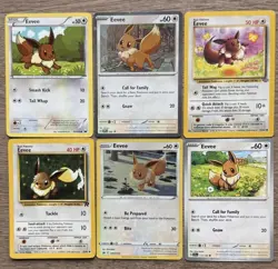 Eevee 6 Card Lot Sword & Shield + Scarlet & Violet Promo + WOTC No Dupes - Image 1