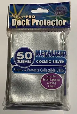 Ultra Pro Deck Protector Sleeves Cosmic Silver 50 Pack Yugioh Card Game Small - Image 1