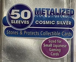 Ultra Pro Deck Protector Sleeves Cosmic Silver 50 Pack Yugioh Card Game Small - Image 2