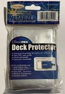 Ultra Pro Deck Protector Sleeves Cosmic Silver 50 Pack Yugioh Card Game Small - Image 3