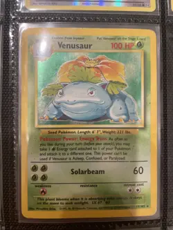 Venusaur 15/102 Base Set Holo WOTC Pokemon Card MP - Image 1