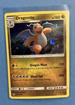 Dragonite 96/149 Cosmos Holo Sun & Moon Base Set Pokemon Card (Swirl) - Image 1