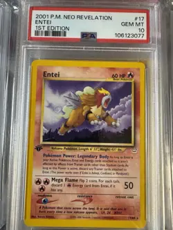 Pokemon Entei Neo Revelation 1st Edition Card 17/64 Rare PSA 10 - Image 1