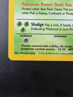 Pokemon Muk Fossil Holo Rare 13/62 1999 Wizards of the Coast Trading Card - Image 2