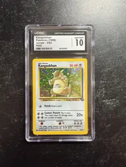 CGC 10 Kangaskhan 5/64 Jungle Holo Rare 1999 WOTC Pokemon Card Gem Mint - Image 1