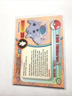 NIDORAN - # 29 - TOPPS SERIES 1 - BLUE LOGO - Pokemon Card - NM - Image 2