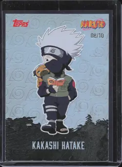 Topps Naruto 2025 8/10 Black Parallel Card - Kakshi Hatake - Image 1