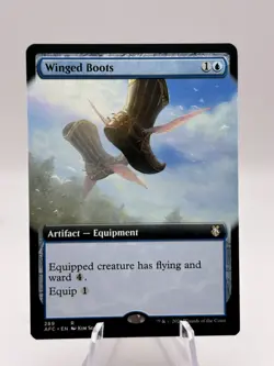 Winged Boots 289 Extended Art Commander: Adventures Forgotten Realms AFC MTG NM - Image 1