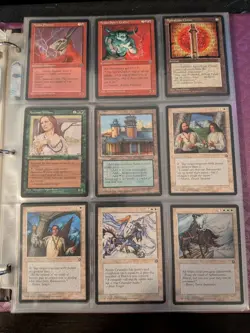Magic the Gathering Homelands Complete Set NM/M 140/140 W/Binder - Image 2