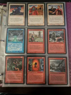 Magic the Gathering Homelands Complete Set NM/M 140/140 W/Binder - Image 3