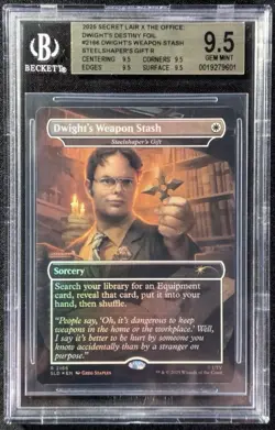 MTG Secret Lair X The Office Dwight's Weapon Stash Foil BGS 9.5 Gem Mint - Image 1