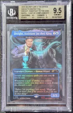 MTG Secret Lair X The Office Dwight, Assistant to the King Foil BGS 9.5 GM - Image 1